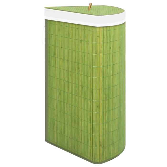 TrendyXL Hoekwasmand 60 L bamboe groen