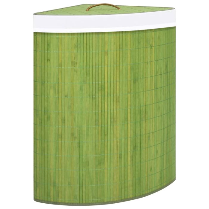 TrendyXL Hoekwasmand 60 L bamboe groen