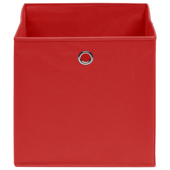 TrendyXL Opbergboxen 10 st 32x32x32 cm stof rood