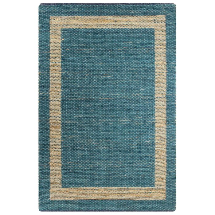 TrendyXL Vloerkleed handgemaakt 160x230 cm jute blauw