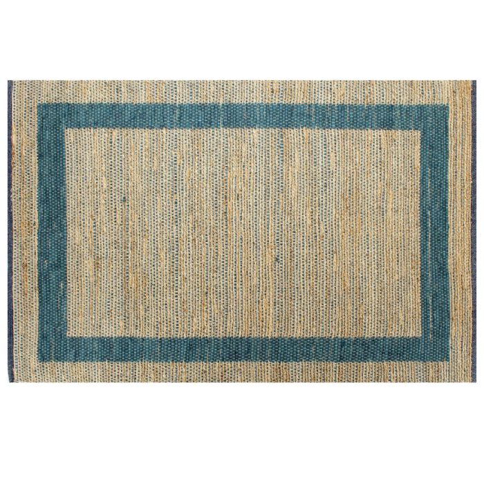 TrendyXL Vloerkleed handgemaakt 160x230 cm jute blauw