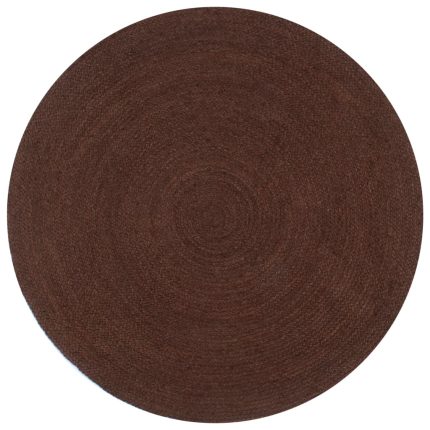 TrendyXL Vloerkleed handgemaakt rond 90 cm jute bruin