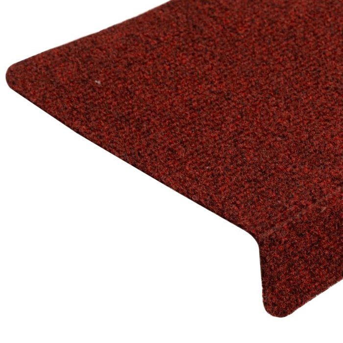 TrendyXL Trapmatten 15 st 65x21x4 cm naaldvilt rood