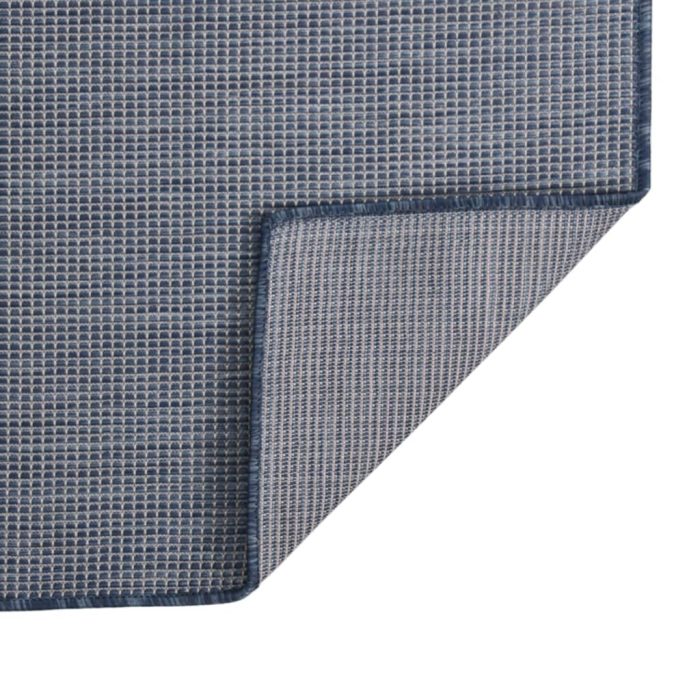 TrendyXL Buitenkleed platgeweven 80x250 cm blauw