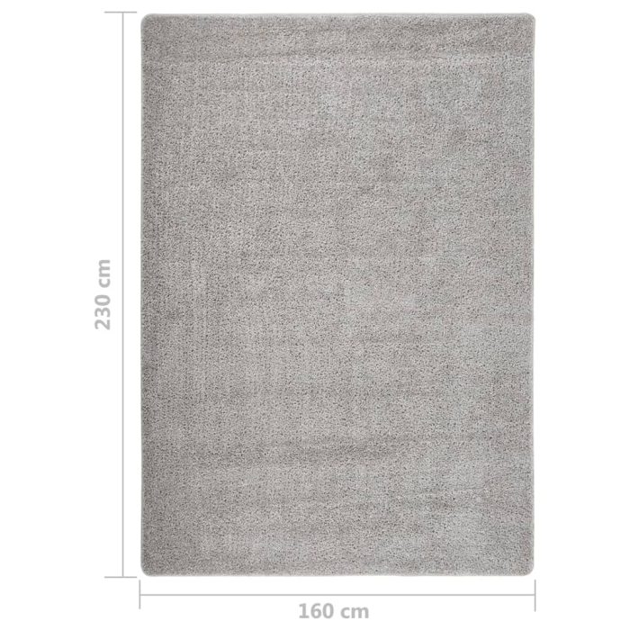 TrendyXL Vloerkleed shaggy anti-slip 160x230 cm lichtgrijs