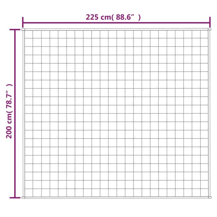 TrendyXL Verzwaringsdeken 200x225 cm 9 kg stof grijs