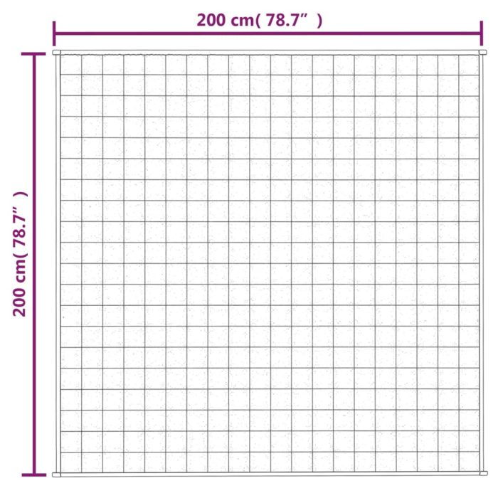 TrendyXL Verzwaringsdeken 200x200 cm 13 kg stof grijs