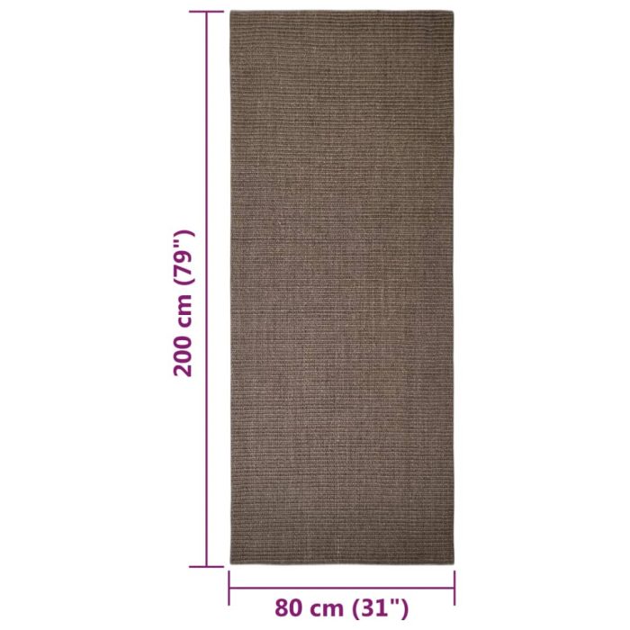 TrendyXL Vloerkleed 80x200 cm natuurlijk sisal bruin