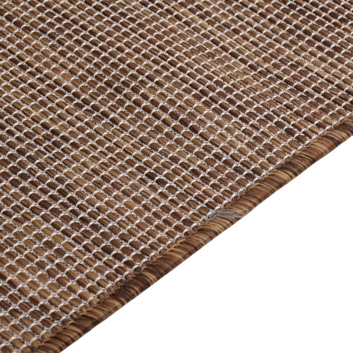 TrendyXL Buitenkleed platgeweven 200x280 cm bruin