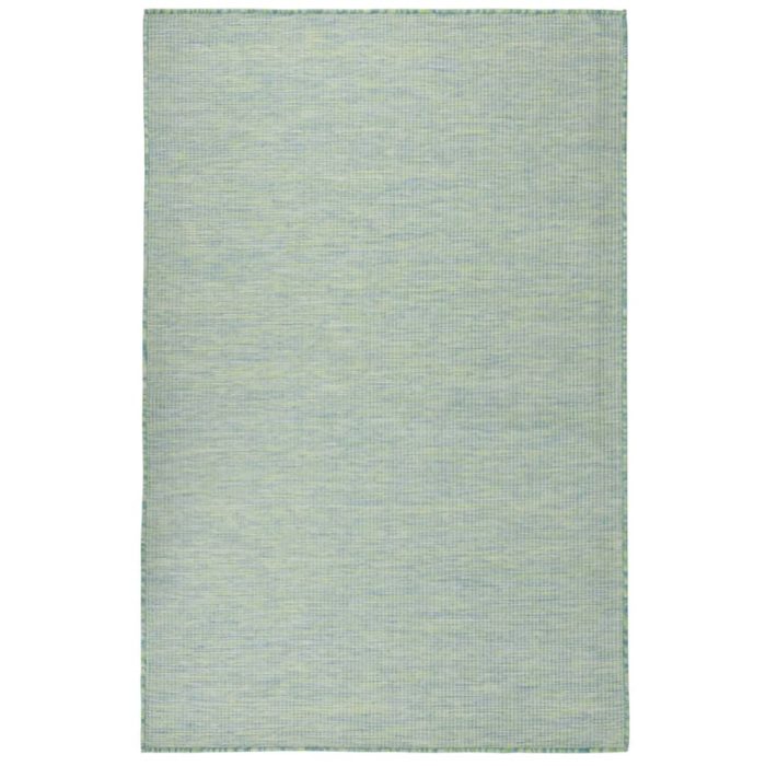 TrendyXL Buitenkleed platgeweven 100x200 cm turquoise