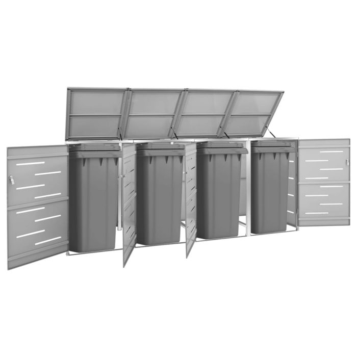 TrendyXL Containerberging vierdubbel 276,5x77,5x112,5 cm roestvrij staal