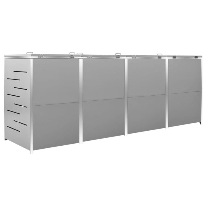 TrendyXL Containerberging vierdubbel 276,5x77,5x112,5 cm roestvrij staal