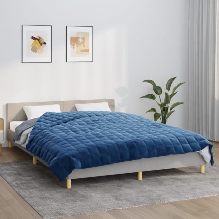 TrendyXL Verzwaringsdeken 220x235 cm 15 kg stof blauw