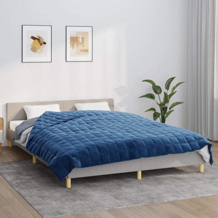 TrendyXL Verzwaringsdeken 200x225 cm 9 kg stof blauw