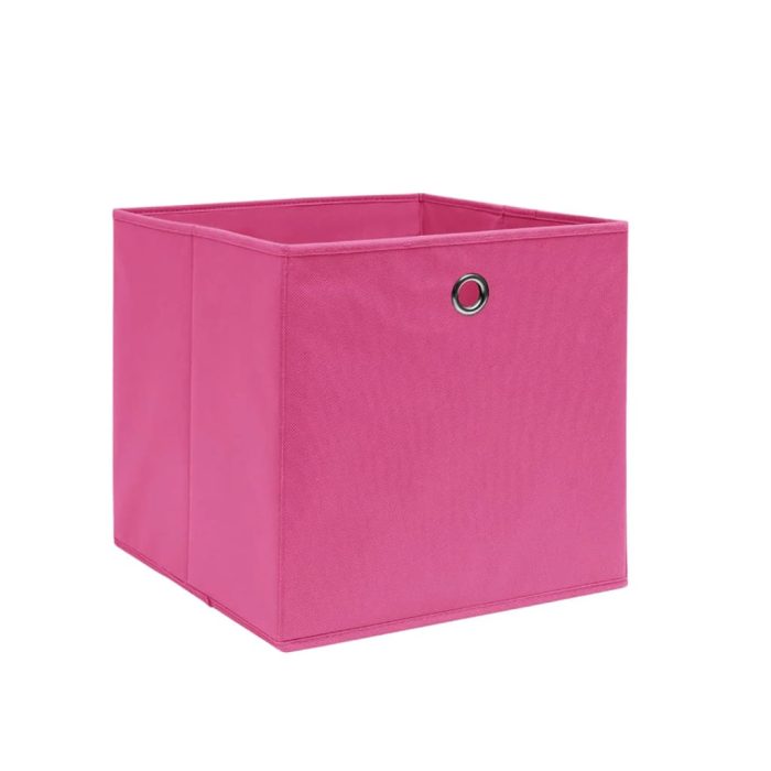 TrendyXL Opbergboxen 4 st 28x28x28 cm nonwoven stof roze