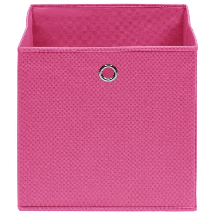 TrendyXL Opbergboxen 4 st 28x28x28 cm nonwoven stof roze