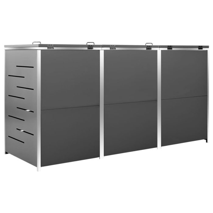 TrendyXL Containerberging driedubbel 207x77,5x112,5 cm roestvrij staal