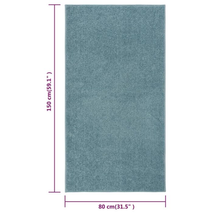 TrendyXL Vloerkleed kortpolig 80x150 cm blauw