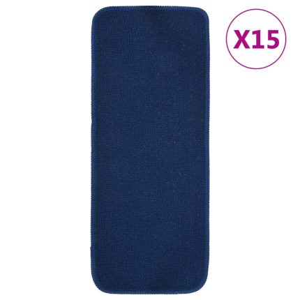 TrendyXL Trapmatten 15 st anti-slip rechthoekig 60x25 cm marineblauw