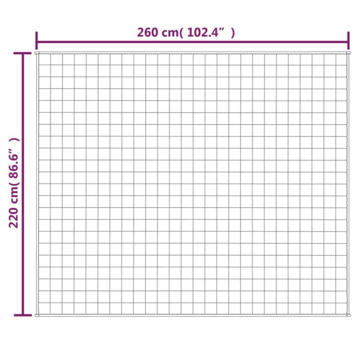 TrendyXL Verzwaringsdeken 220x260 cm 11 kg stof grijs