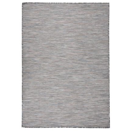 TrendyXL Buitenkleed platgeweven 140x200 cm bruin en blauw