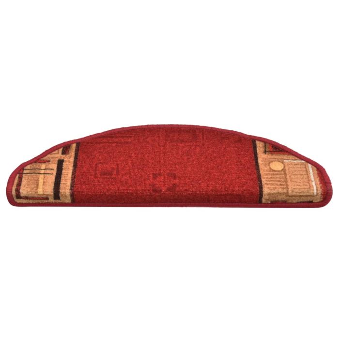 TrendyXL Trapmatten zelfklevend 15 st 65x21x4 cm rood