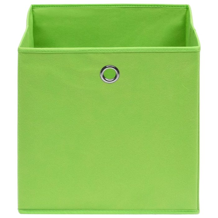 TrendyXL Opbergboxen 10 st 28x28x28 cm nonwoven stof groen