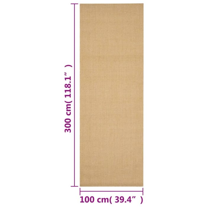 TrendyXL Vloerkleed 100x300 cm natuurlijk sisal