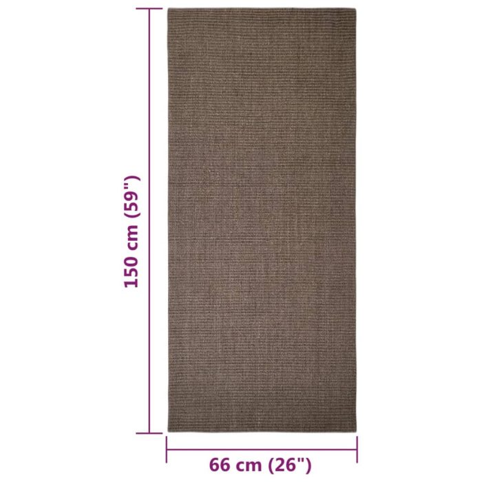 TrendyXL Vloerkleed 66x150 cm natuurlijk sisal bruin