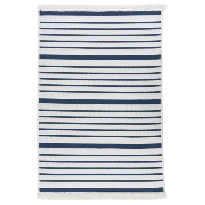 TrendyXL Vloerkleed 160x230 cm katoen marineblauw