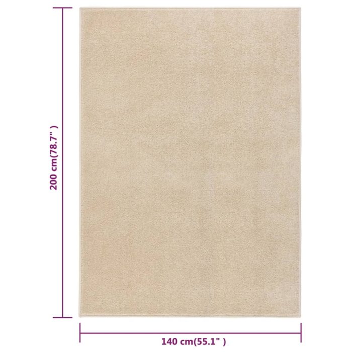 TrendyXL Vloerkleed kortpolig 140x200 cm beige