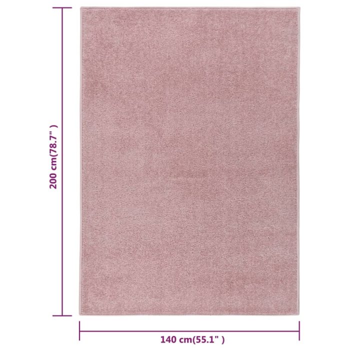 TrendyXL Vloerkleed kortpolig 140x200 cm roze