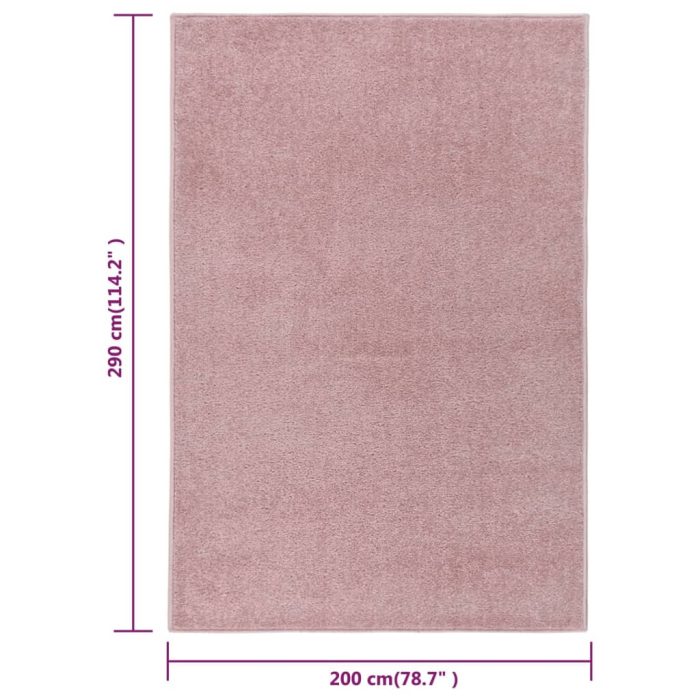 TrendyXL Vloerkleed kortpolig 200x290 cm roze