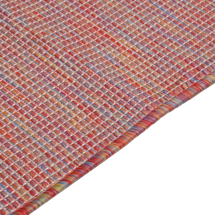 TrendyXL Buitenkleed platgeweven 80x150 cm rood