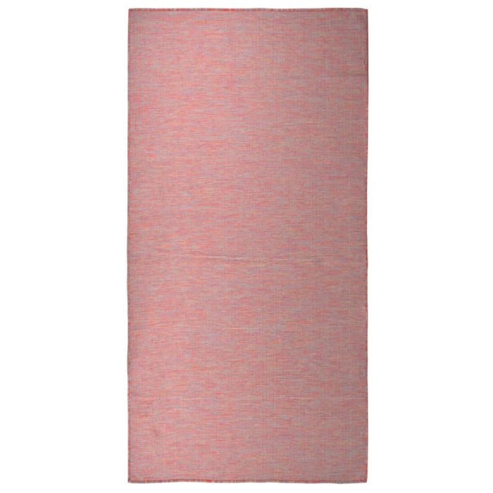 TrendyXL Buitenkleed platgeweven 100x200 cm rood