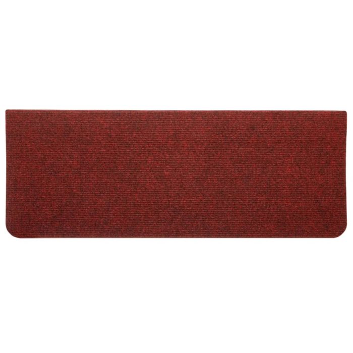 TrendyXL Trapmatten zelfklevend 15 st 65x24,5x3,5 cm rood