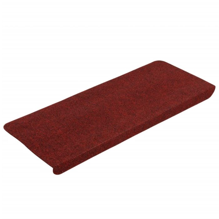 TrendyXL Trapmatten zelfklevend 15 st 65x24,5x3,5 cm rood