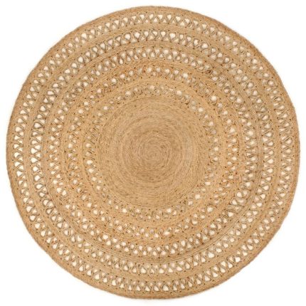 TrendyXL Tapijt rond 180 cm gevlochten jute