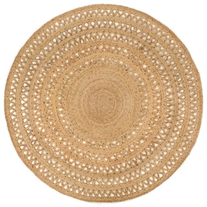 TrendyXL Tapijt rond 180 cm gevlochten jute