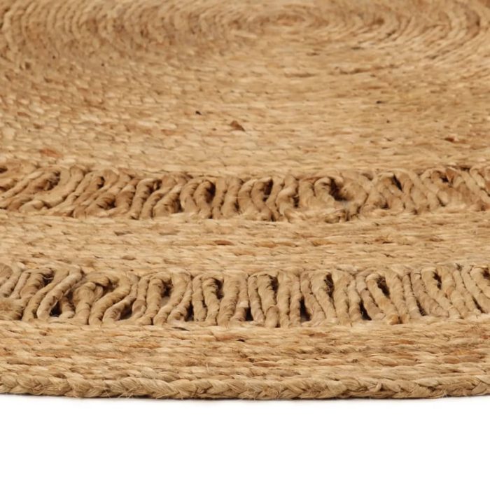 TrendyXL Tapijt rond 120 cm gevlochten jute