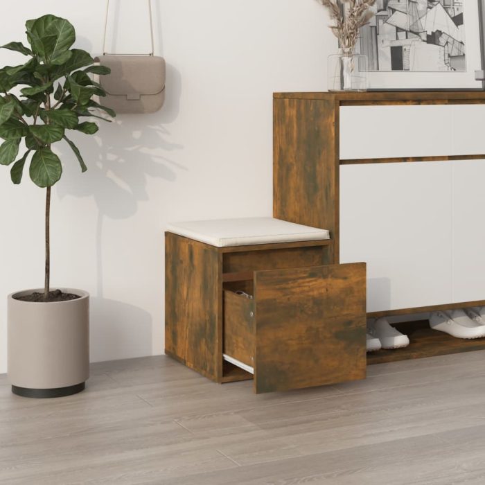 TrendyXL Opbergbox met lade 40,5x40x40 cm bewerkt hout gerookt eiken