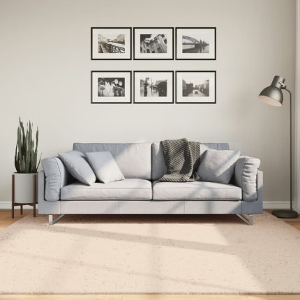 TrendyXL Vloerkleed HUARTE laagpolig zacht wasbaar 200x200 cm beige