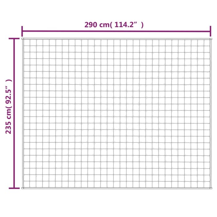 TrendyXL Verzwaringsdeken 235x290 cm 11 kg stof lichtcrèmekleurig