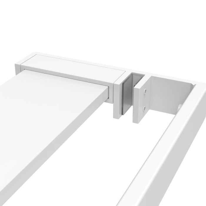 TrendyXL Wandschap voor inloopdouchewand 80 cm aluminium wit