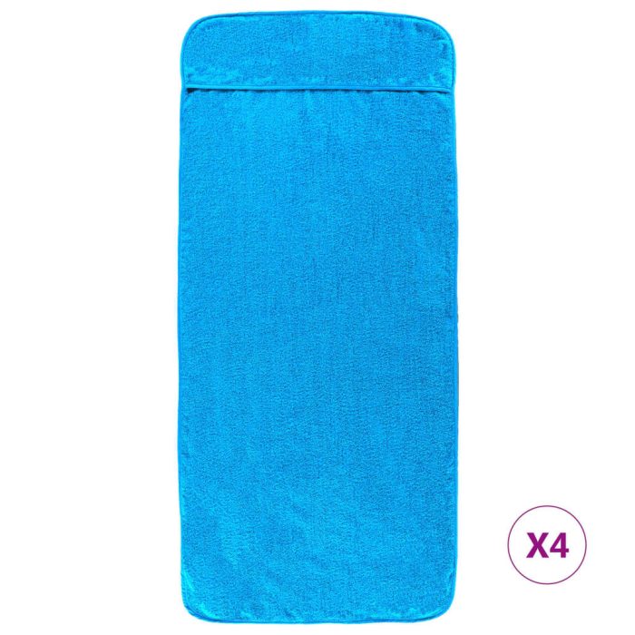 TrendyXL Strandhanddoeken 4 st 400 g/m² 60x135 cm stof turquoise