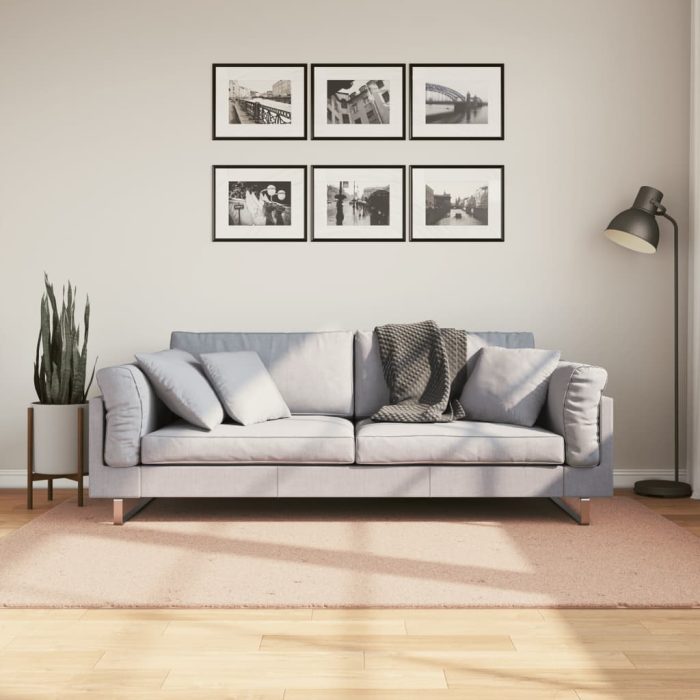 TrendyXL Vloerkleed HUARTE laagpolig zacht wasbaar 140x200 cm roze