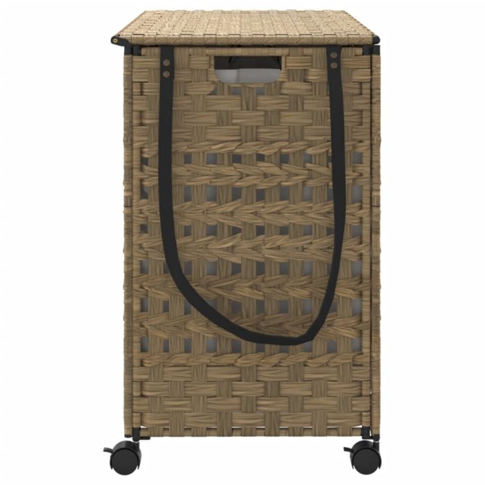 TrendyXL Wasmand op wielen 66x35x60 cm rattan