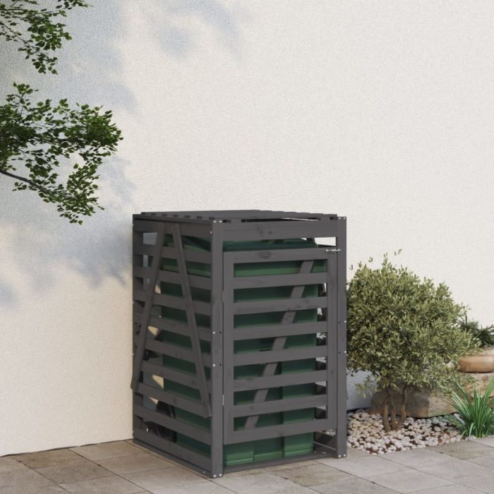 TrendyXL Containerberging 84x90x128,5 cm massief grenenhout grijs