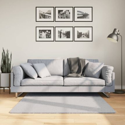 TrendyXL Vloerkleed HUARTE laagpolig zacht wasbaar 120x120 cm grijs