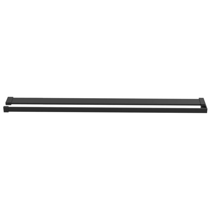 TrendyXL Doucheschap voor inloopdouchewand 118 cm aluminium zwart